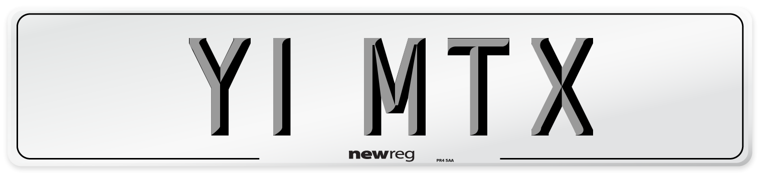 Y1 MTX Number Plate from New Reg
